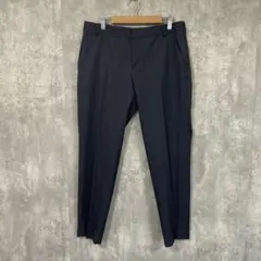 WORK TRIP OUTFITS スラックスパンツ タック入り　ネイビー　XL