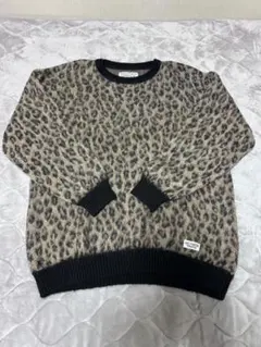 WACKO MARIA LEOPARD MOHAIR CREW SWEATER