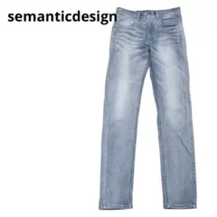 セマンティックデザイン　ストレッチスキニーデニム　ジーンズ　ウォッシュ加工のサムネイル