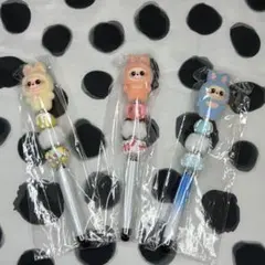 実物撮影　三本セット　ラブブ　ボールペン　タッチペン　2way ぬいぐるみ