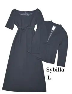 Sybilla シビラ ワンピーススーツ セットアップ 日本製 ウール 黒 L
