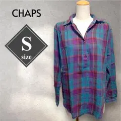CHAPS チャップス プルオーバー チェック シャツ S ビンテージ風