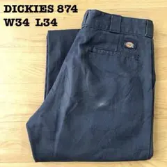 ディッキーズ 874 ワークパンツ ネイビー 紺 W34 L34 メキシコ製古着のサムネイル