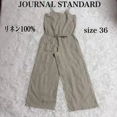 ジャーナルスタンダード リネン100% サロペット オールインワン ベージュのサムネイル