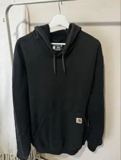 Carhartt ブラック フード付きトレーナー