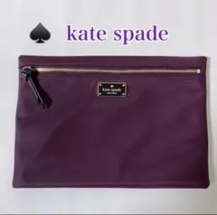 kate spade NEW YORK ケイトスペード フラットポーチ パープル