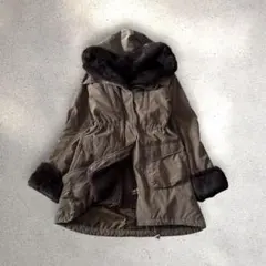 【セール価格】Y2K00s archiveファーモッズコート 平成ギャルグランジ