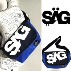SAGLiFE ロゴ エンブレムデザイン ショルダーバッグ メッセンジャーバッグ