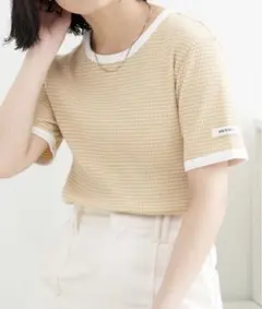 ハーフボーダーリンガーTシャツ イエローのサムネイル