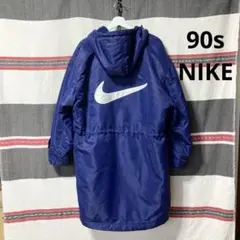 90s 銀タグNIKE ネイビーベンチコート Mサイズ ビックスウォッシュ 希少