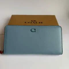 COACH コーチ 長財布 ブルー ロゴ C CJ884