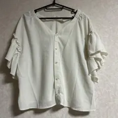 半袖ブラウス Vネック シャツ