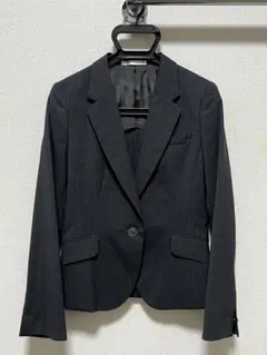 《美品》グレーストライプ スーツ3点セット