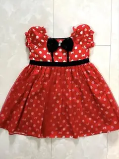 ディズニー　ミニーマウスコスプレ　こども　幼児 100 半袖ワンピース　TDL