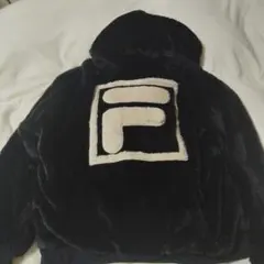 FILA ファーパーカー ブラック ジャンパー