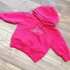 【ちびRady】 ストーンロゴ　裏起毛　フーディー　xs85