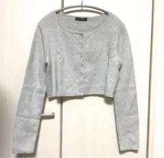 Brandy Melville クロップド カーディガン トップス グレー