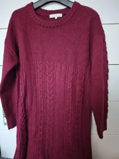 grove　グローブ　ニット　セーター　ニットワンピース　ケーブル編み　Ｌサイズ