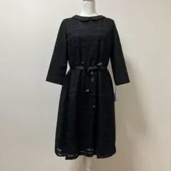 タグ付き　ジュンコシマダ　ワンピース　春　リボンベルト付き　ブラック　大人