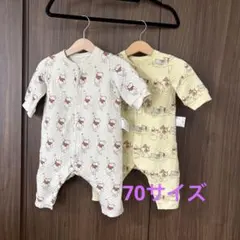 ユニクロ　プーさんロンパース2点セット70サイズ