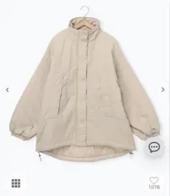 サマンサモスモスブルー　中綿モンスターコート　ベージュ