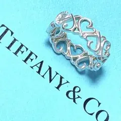 【美品】15号 Tiffany ティファニー フルラビングハート リング 925 TIFFANY&Co.（ティファニー） 新品同様 トリプル ラビングハート