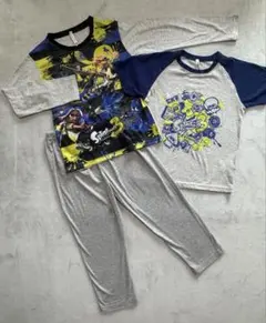 春夏　スプラトゥーン3 パジャマ3点セット (長袖・半袖) 130cm