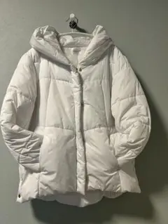 COMME CA ISM 撥水加工 モンスターダウンコートホワイト サイズL 