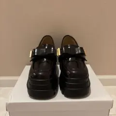 NICE CLAUP ナイスクラップ 厚底 トリプルソールローファー ブラウンのサムネイル