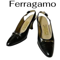 フェラガモ サンダル　6D(23.5cm) 黒
