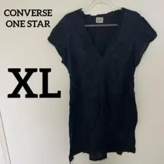CONVERSE ONE STAR Vネック チュニック ワンピース 黒