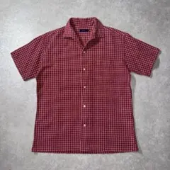 00s OLD ships c-boy シティボーイ 短丈 半袖チェックシャツ