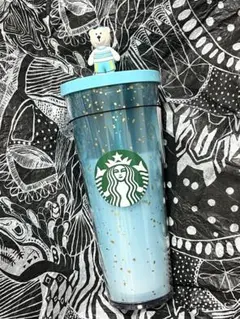 海外限定　スターバックス　ベアリスタ　コールドカップ　タンブラー　ブルー