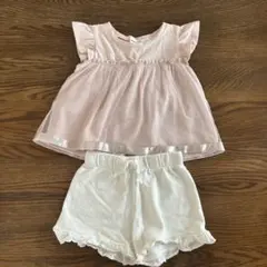 SLAP SLIP チュールTシャツ80(&ZARAパンツ92)