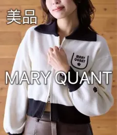 MARY QUANT マリークヮント　バイカラーロゴダブルジップジャケット　美品のサムネイル