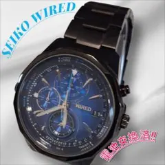 【稼働品】SEIKO WIRED THE BLUE クロノグラフ メンズ腕時計のサムネイル