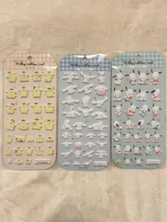 ミルキーメロウシール　ポムポムプリン　シナモンロール　ポチャッコ　ボンドロ