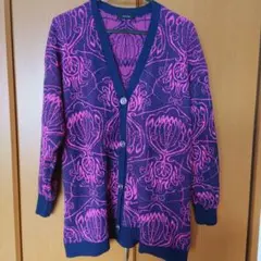 【美品】JEANASIS ダマスクニットカーディガン ピンク系