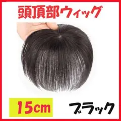 ▽頭頂部 ウィッグ 部分かつら ヘアピース 自然 ブラック つけ毛 メンズ150のサムネイル