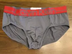 カルバンクライン　新品　メンズ　ヒップブリーフ(レッド/グレーM)