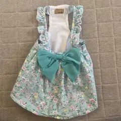 犬　服　花柄　ブルー　ワンピース　リボン　NICE DOG Mサイズのサムネイル