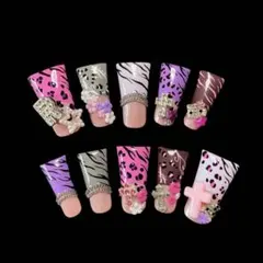 ダックネイル y2k 平成ギャル 海外ガール ネイルチップ