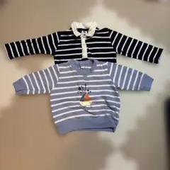 プチバトー　ボーダーシャツ　トレーナー