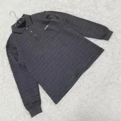 サンタバーバラ (L) 長袖裏起毛プルオーバー ストライプ 胸ポケット あったか