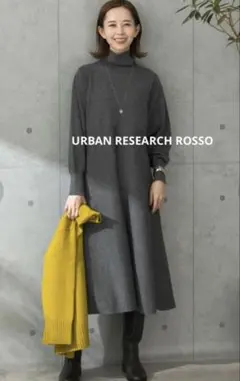 URBAN RESEARCH ROSSOロッソ◆タートルネックフレアワンピース