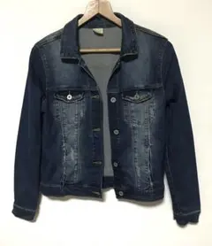 ZARA ダークブルー デニムジャケット　キッズ　ダメージ加工