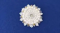 フォーマルブローチ(ビーズ刺繍)
