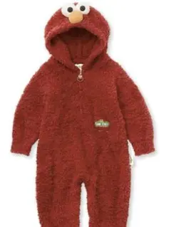 エルモ フード付きロンパース ジェラートピケ