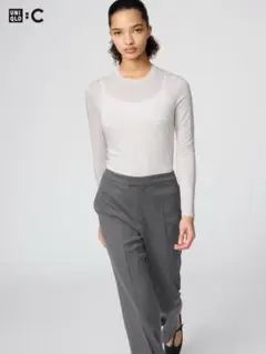 UNIQLO HEATTECH カシミヤ混クルーネックTシャツ xs ナチュラル