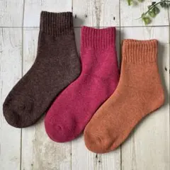 ♡ほっこり♡アンゴラ♡ソックス♡3色セット♡新品♡レディース♡あったかい♡